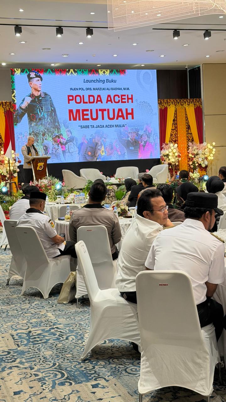 Wali Kota Sabang Hadiri Launching Buku “Polda Aceh Meutuah”, Perkuat Sinergi Mewujudkan Aceh Aman, Maju, dan Bermartabat